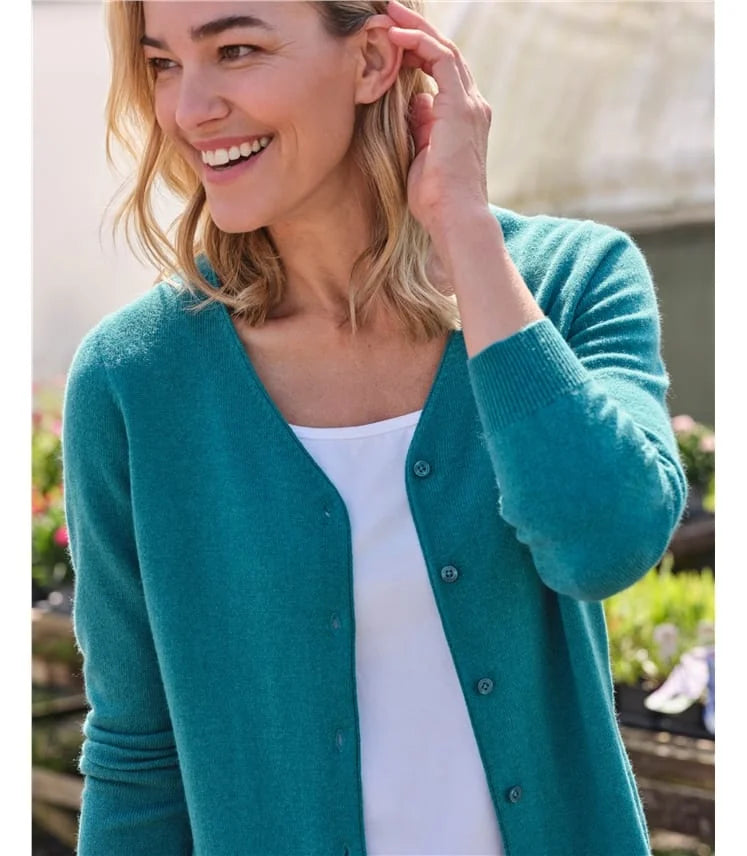 Ladies teal cardigan shop